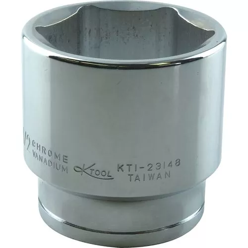 1-1/2" x 1/2" Drive 6-Point Fractional SAE Standard Chrome Socket (EA)