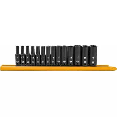 14 Pc. 1/4" Drive 6 Point Deep Impact Metric Socket Set