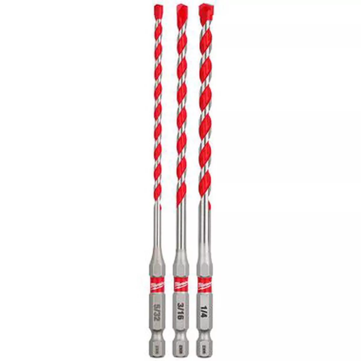 3PC. SHOCKWAVE Impact Duty Carbide Hammer Drill Bit Set