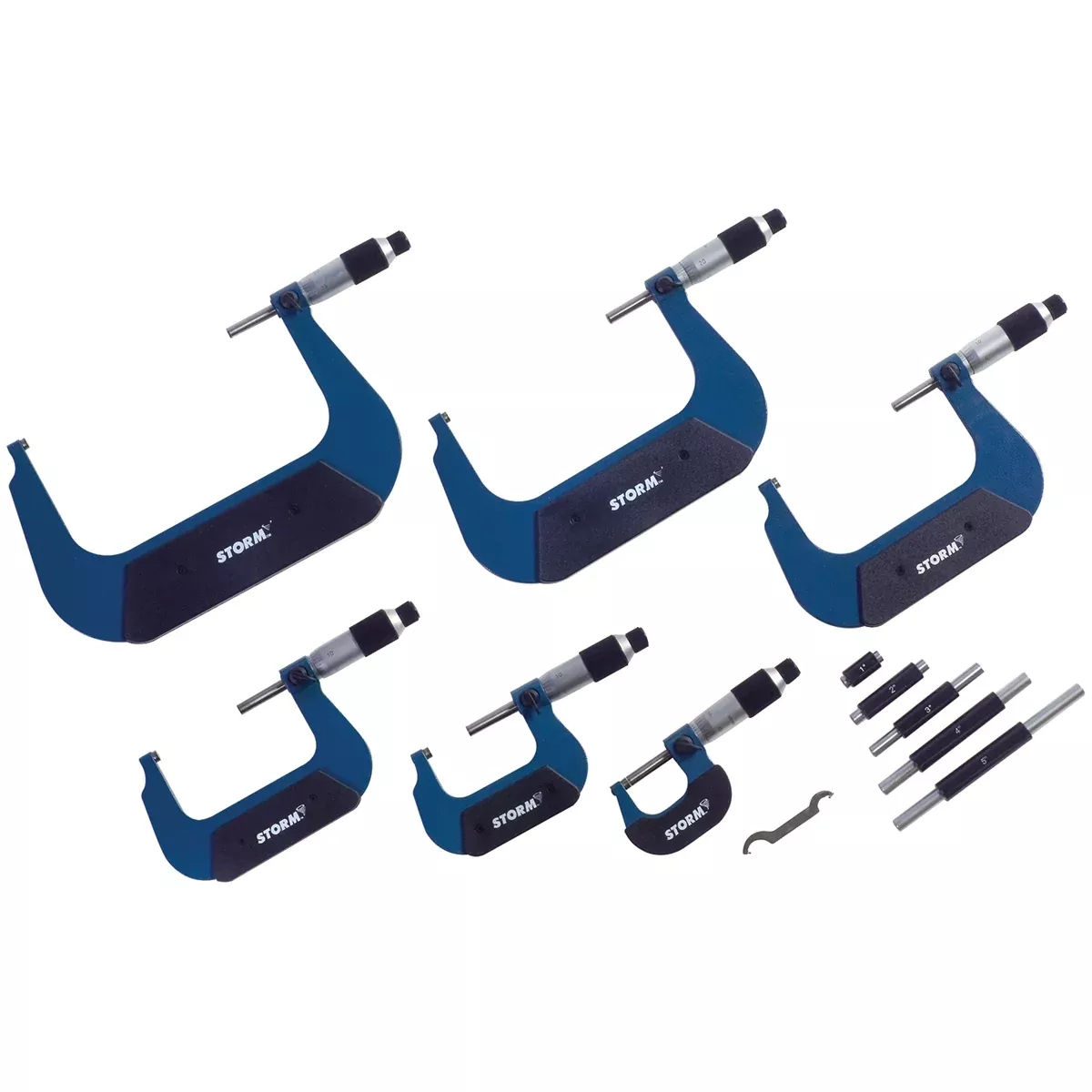 6 Piece Import Outside Micrometer Set CEN3M116 Central Tools