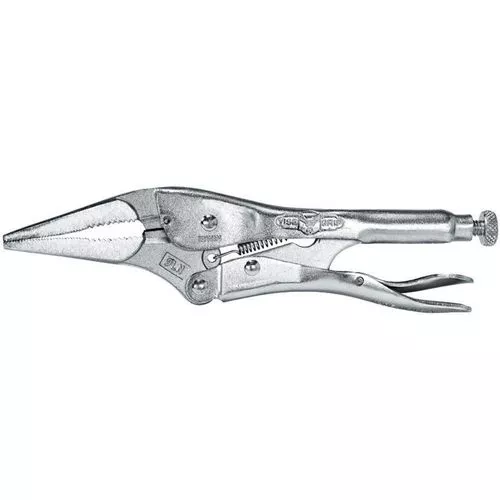 9" Long Nose Locking Pliers with Wire Cutter