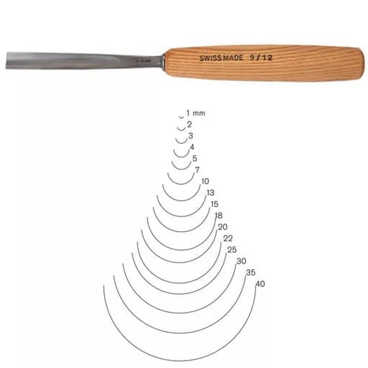 #9 Swiss Sweep Gouge 35mm