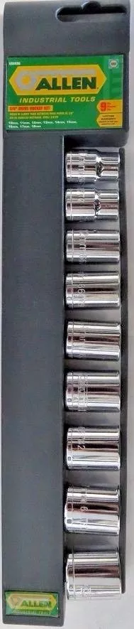 Allen 66640G 3/8" Drive Socket Set 9 Piece Metric