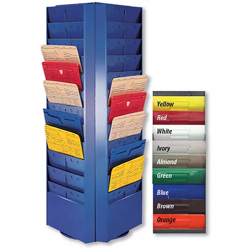 Colored Rotating Racks - 54 Pocket (3 Sided)