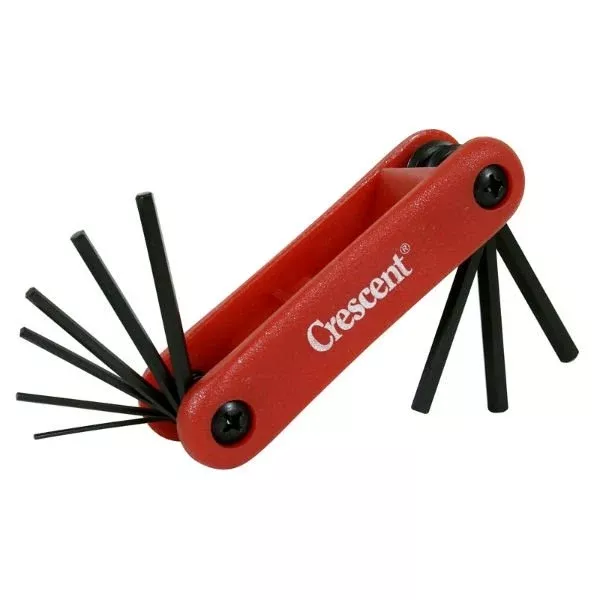 Crescent 9 Piece Metric Hex Key Folding Set
