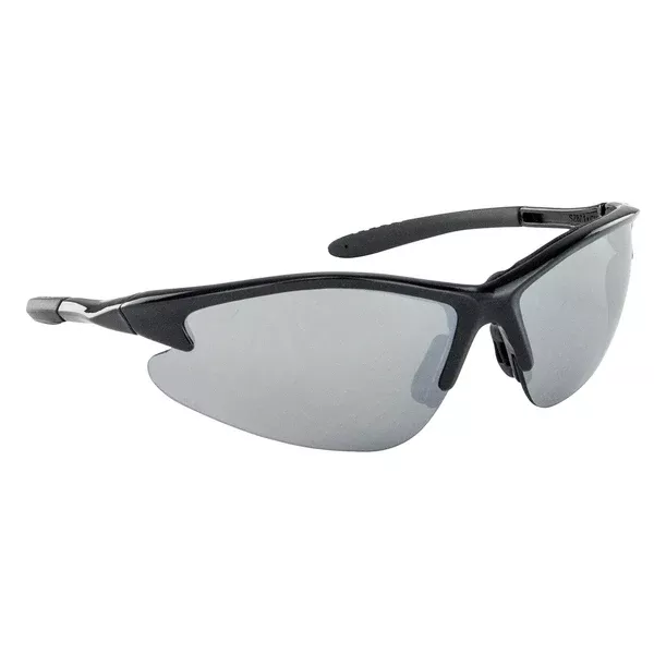 DB2 Safety Glasses with Mirror Lens and Black Frames in Polybag