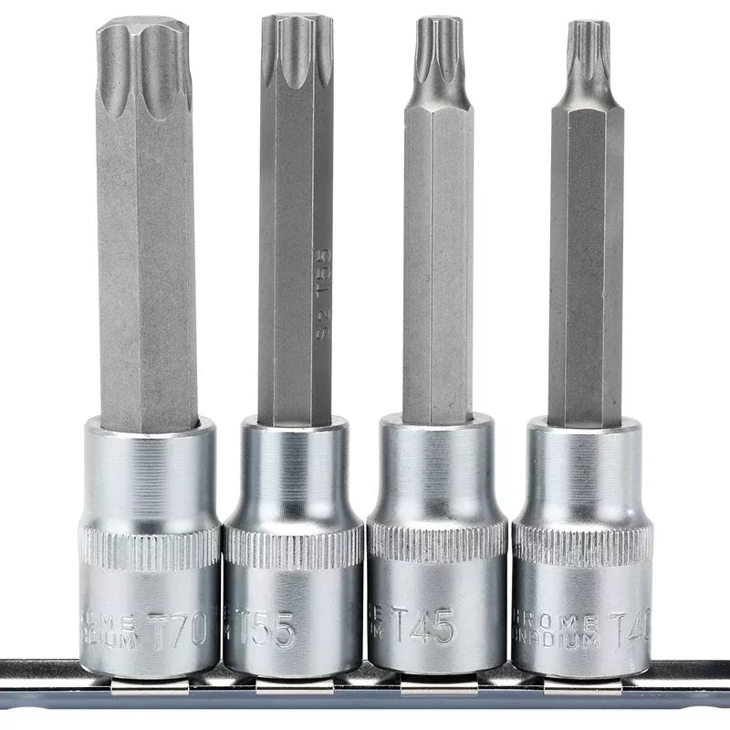 Draper Expert 1/2" Sq. Dr. TX-STAR Socket Bit Set, 4 Pce