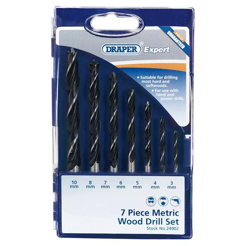 Draper Expert Metric Wood Drill Set, 7 Pce