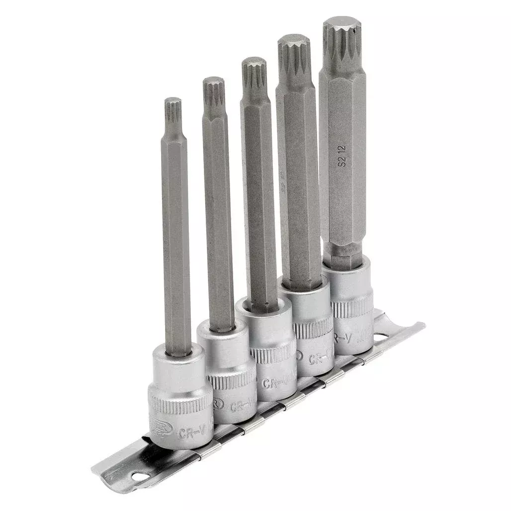 Draper Expert Spline Socket Bit Set, 3/8" Sq. Dr. (5 Piece)