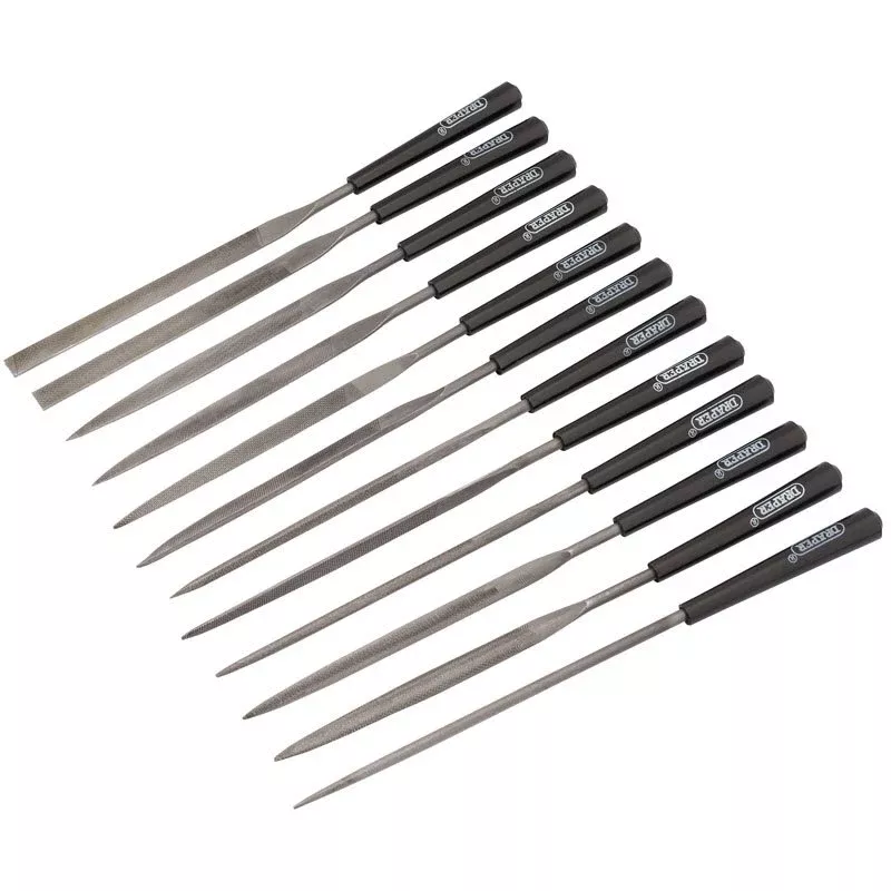 Draper Tools 140mm Needle File Set, 12 Pce