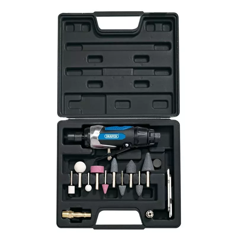 Draper Tools Air Die Grinder Kit (15 Piece)