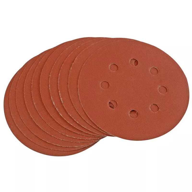 Draper Tools Ten 125mm 400 Grit Hook and Loop Sanding Discs
