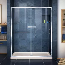 DreamLine DL-6970C-22-01 The DreamLine Infinity-Z sliding shower or tub door offers classic style with a modern touch. The Infinity-Z will transform your bathroom with a beautiful balance of functionality, elegance and sophistication. A variety of