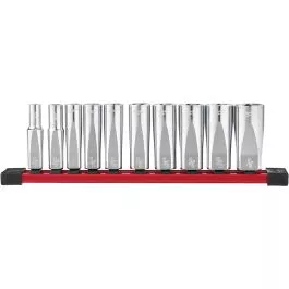 Milwaukee 3/8" Drive 10pc Deep Well Socket Set - SAE