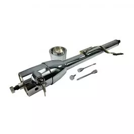 Performance World 32" Universal Chrome Plated Stainless Steel Steering Column with Key