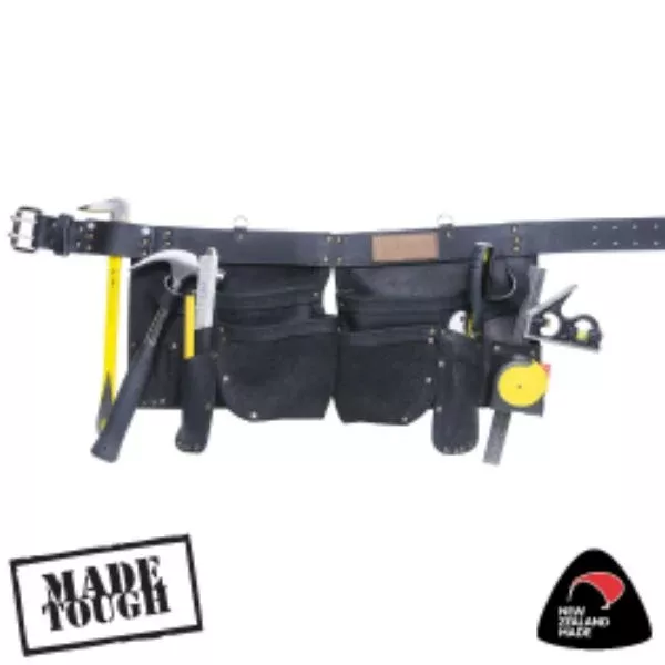 Taurus Leather Pro4 Split Leg Apron Leather Belt Black