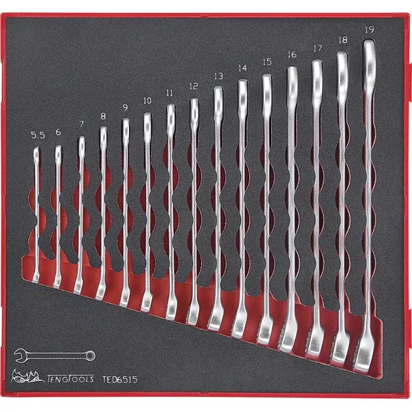 Teng 15Pc Comb Spanner Set 5.5-19mm - Ted-Tray