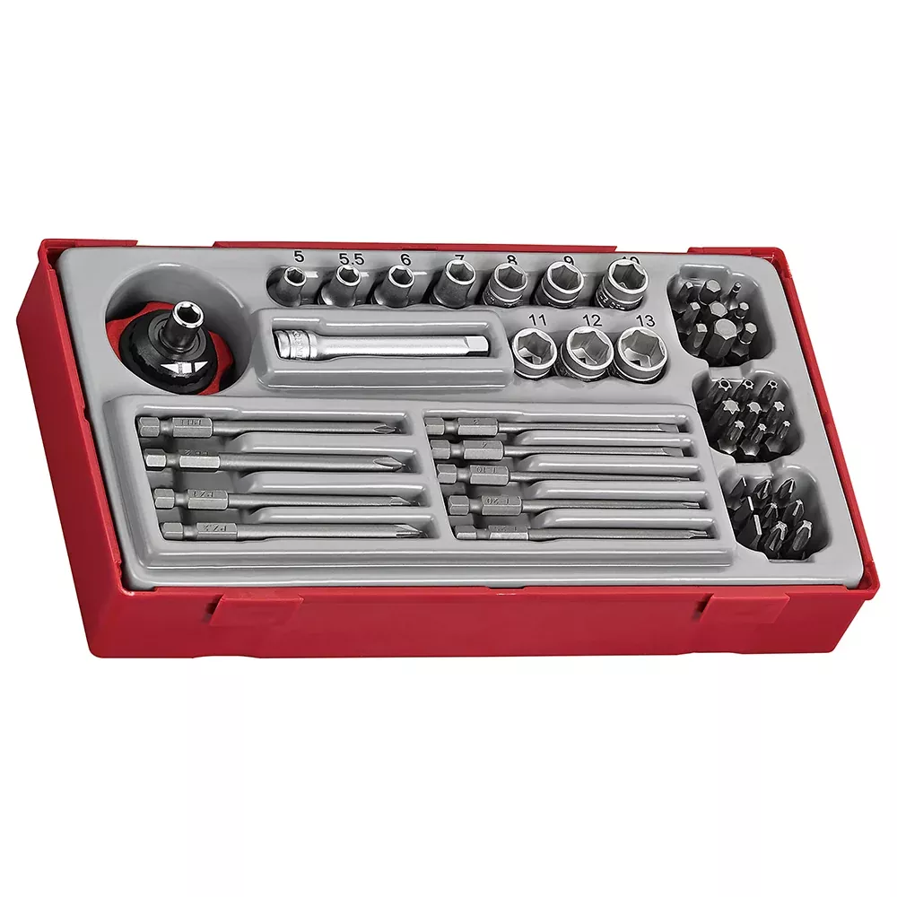 Teng 48Pc 1/4in Dr. Socket & Bits Set - Tc-Tray